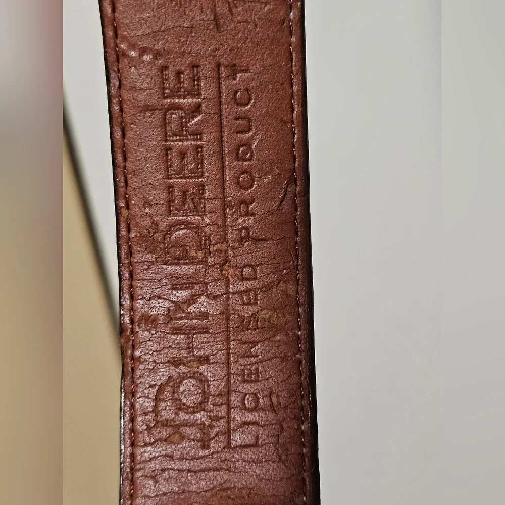 John Deere Girls Leather Belt w/ Pink Buckle